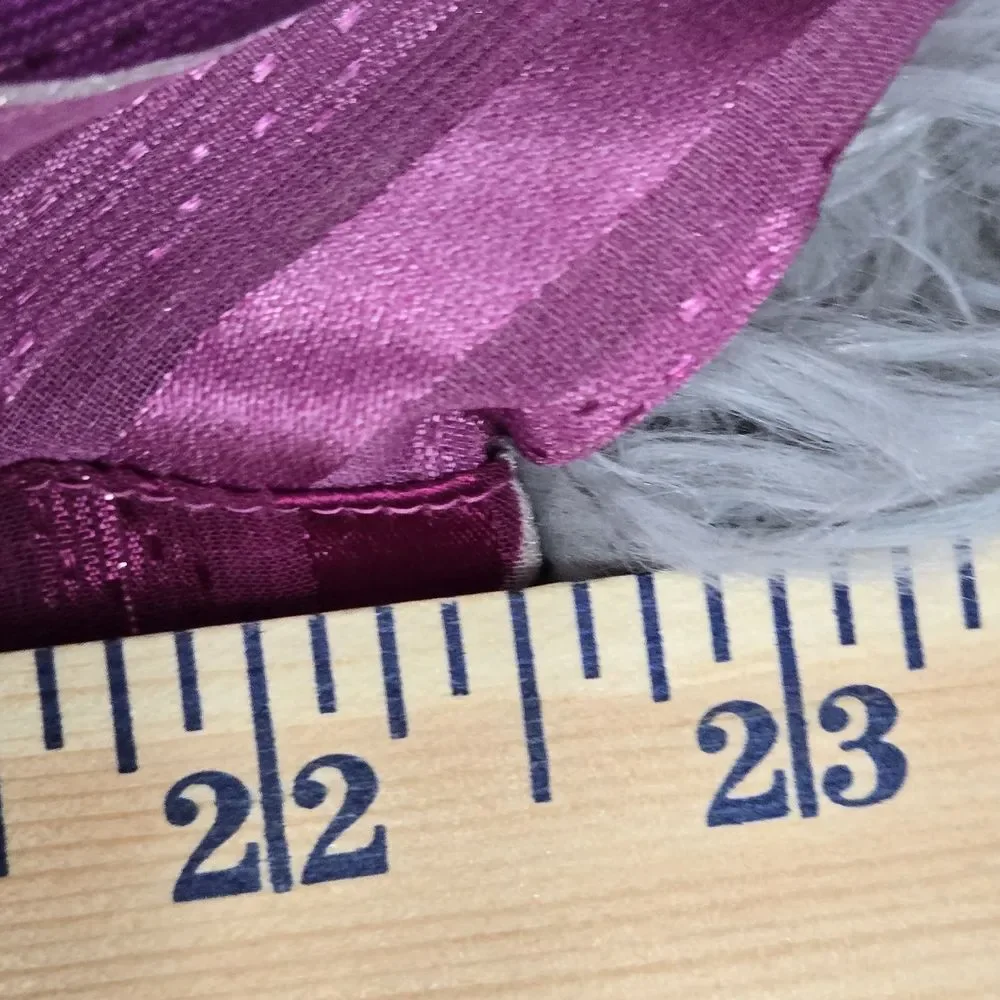 Alfred Dunner Womens 14 Purple Sheen Colorblock Long Sleeve Button Front Shirt - Picture 3 of 6
